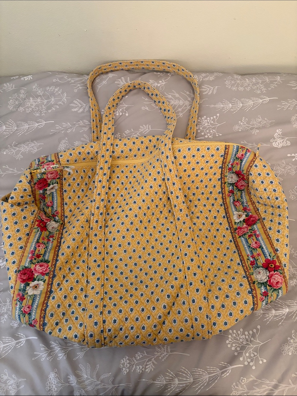 Rare Vintage 1997 Vera Bradley Elizabeth Quilted Floral Duffel